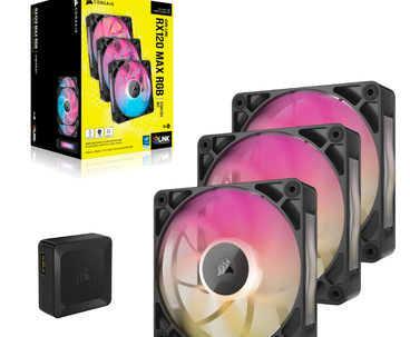 VENTILADOR AUXILIAR RX120 ICUE LINK MAX RGB 120MM BLACK TRIPLE PACK CORSAIR